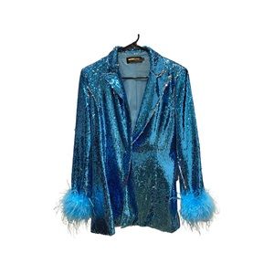 FASHION NOVA LUX BLUE SEQUINS SUIT